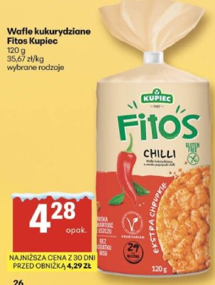 Wafle kukurydziane Fitos Kupiec Chilli promocja w Delikatesy Centrum