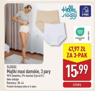 Majtki maxi damskie 3 pary  promocja w Aldi