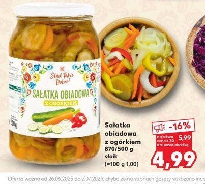 Sałatka obiadowa z ogórkiem K-classic stąd takie dobre! promocja w Kaufland