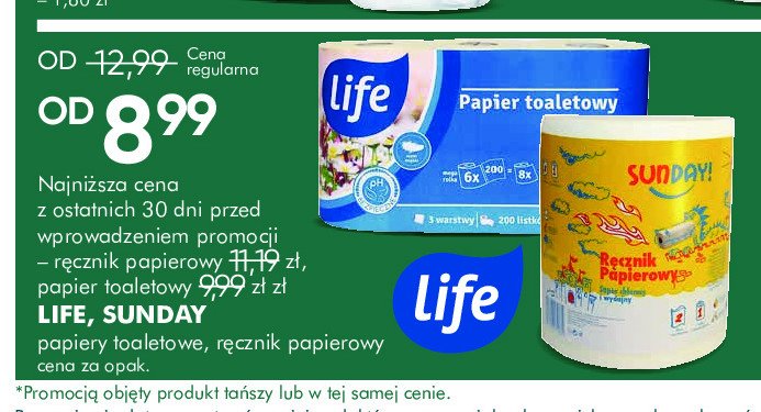 Papier toaletowy Life (super-pharm) promocja