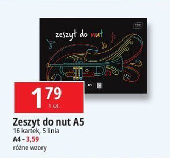 Zeszyt do nut a5/16k Interdruk promocja