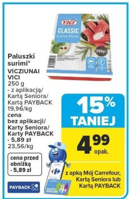 Paluszki surimi Vici Classic Surimi Sticks promocja w Carrefour