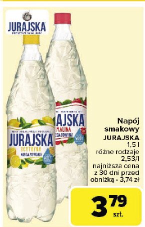 Napój malina Jurajska ze smakiem promocja