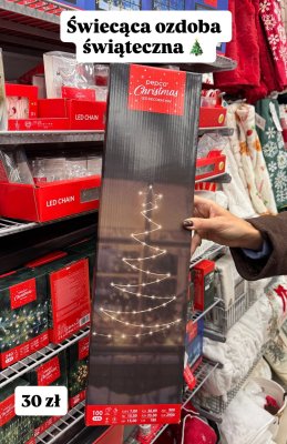 Ozdoba świąteczna LED - choinka promocja w Pepco