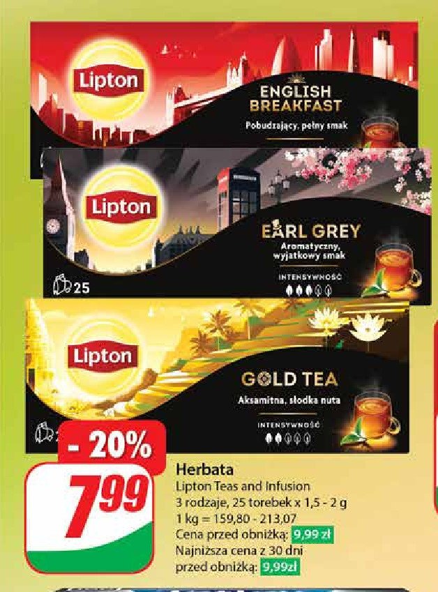 Herbata gold Lipton special collection promocja