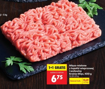 Mięso mielone z łopatki wieprzowej i wołowiny promocja w Biedronka