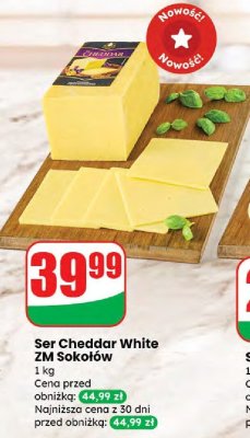 Ser Cheddar White ZM Sokołów promocja w Dino
