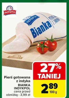 Pierś gotowana z indyka BIANKA INDYKPOL promocja w Carrefour