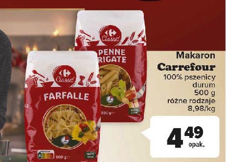 Makaron farfalle Carrefour classic promocja