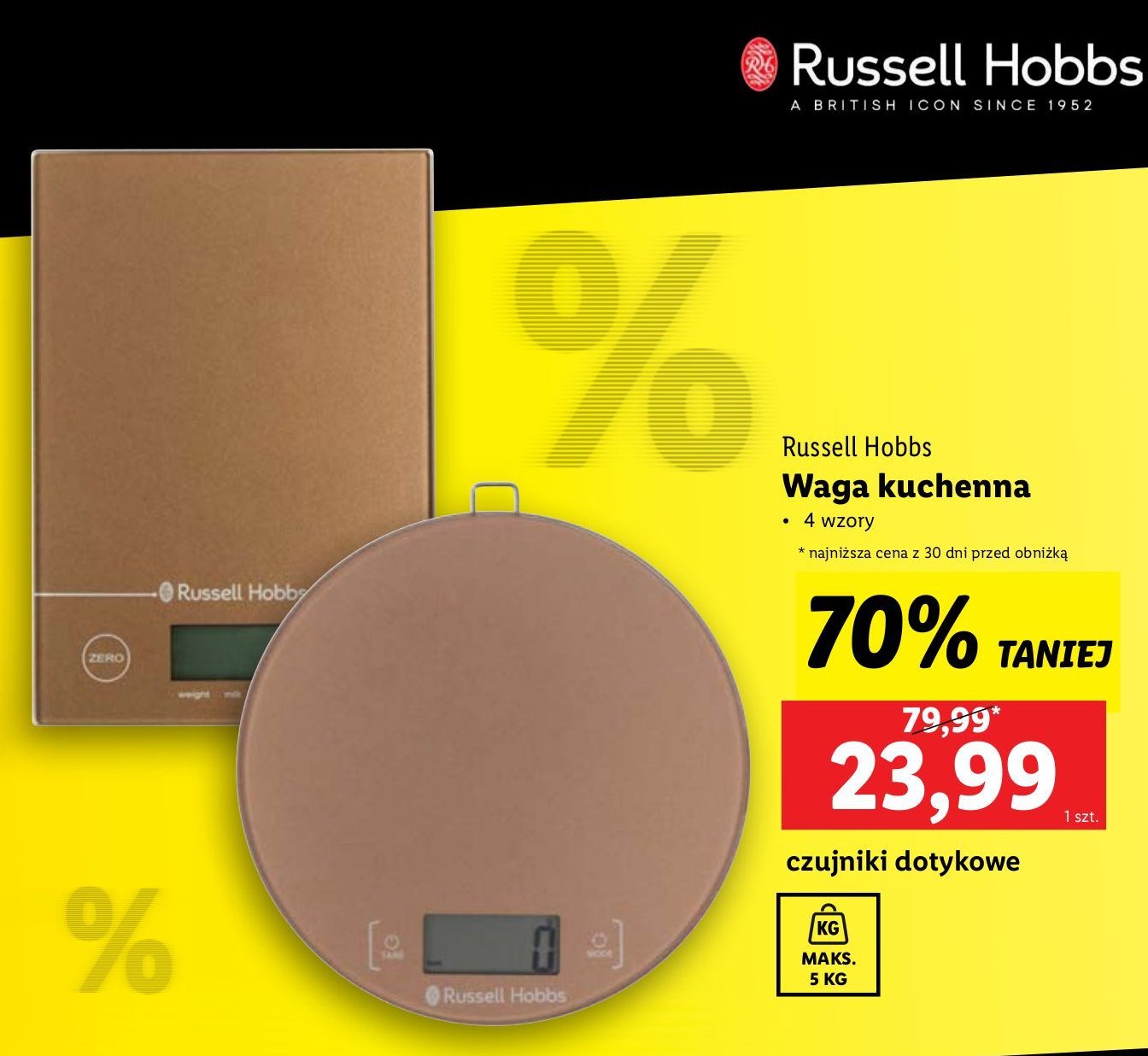 Waga kuchenna Russell hobbs promocja w Lidl