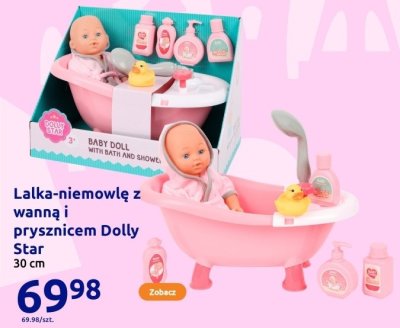 Lalka-niemowlę z wanną i prysznicem Dolly Star 30 cm promocja w Action