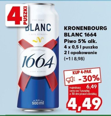 Piwo Blanc promocja w Kaufland