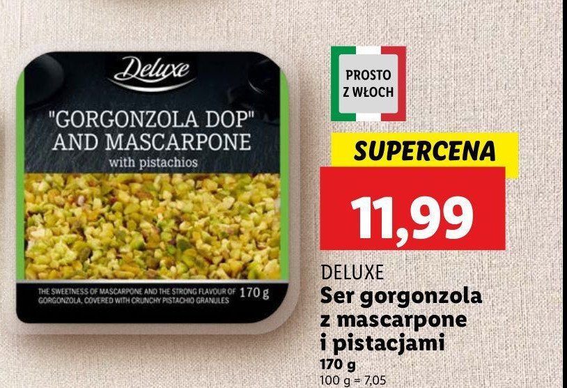 Gorgonzola mascarpone z pistacjami Deluxe promocja