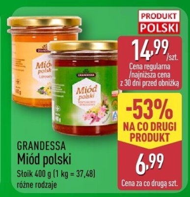 Miód polski GRANDESSA różne rodzaje promocja w Aldi