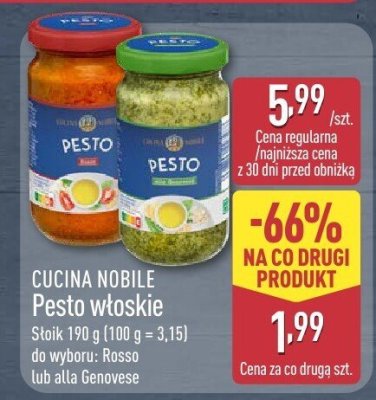 Pesto włoskie Cucina Nobile Rosso, Genovese promocja w Aldi