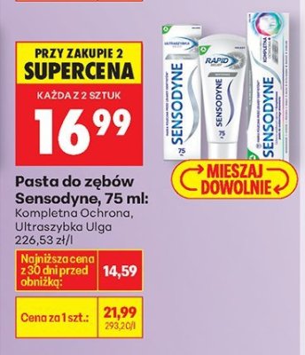 Pasta do zębów Ultraszybka Ulga promocja w Biedronka