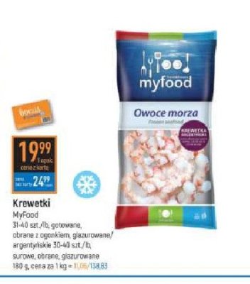 Krewetka gotowana obrana z ogonem Myfood promocja