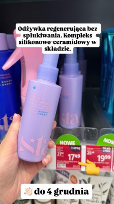 Odżywka regenerująca bez spłukiwania kompleks silikonowo-ceramidowy promocja w Rossmann