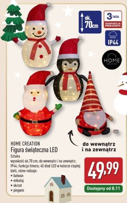 Figura świąteczna LED  promocja w Aldi