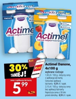Actimel Danone, 4x100 g promocja w Twój Market