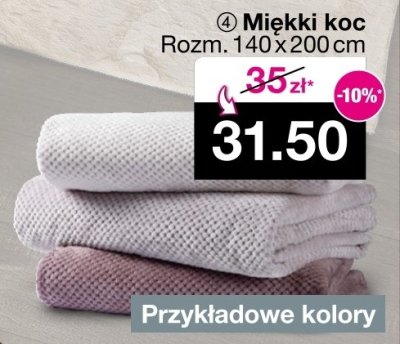 Miękki koc Rozm.140x200cm promocja w Woolworth