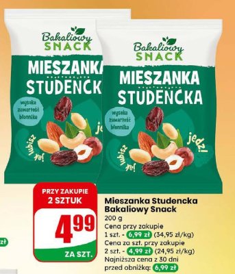 Mieszanka Studencka Bakaliowy Snack promocja w Dino