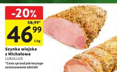 Szynka wiejska z Michałowa LUKULLUS promocja w Intermarche