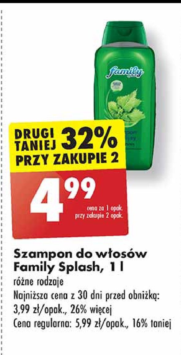 Szampon z pokrzywą Family splash promocja