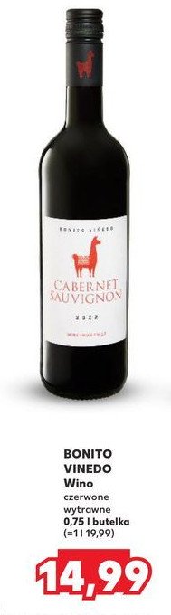 Wino Bonito vinedo cabernet sauvignon promocja w Kaufland