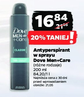 Dezodorant classic Dove men+care promocja