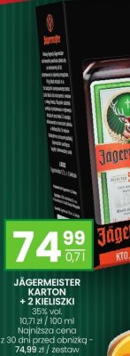Likier Jägermeister karton + 2 kieliszki promocja w Twój Market