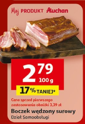Boczek wędzony surowy Auchan promocja