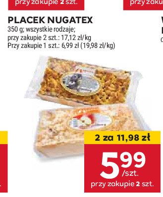 Placek jabłkowy Nugatex promocja