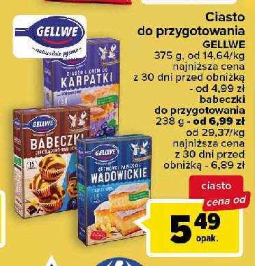 Ciasto i krem do karpatki Gellwe promocja