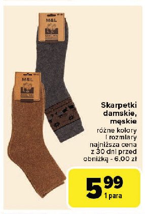 Skarpety damskie M&L promocja