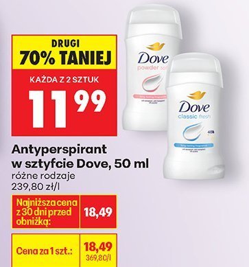 Antyperspirant w sztyfcie, różne rodzaje promocja w Biedronka