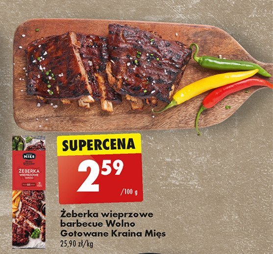 Żeberka wieprzowe barbecue wolno gotowane Kraina mięs promocja