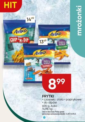 Frytki czosnkowe i zioła, paprykowe do pieczenia Aviko promocja w Chata Polska