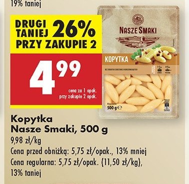 Kopytka Nasze smaki promocja w Biedronka