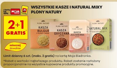 Wszystkie kasze i natural mixy 2+1 gratis promocja w Biedronka