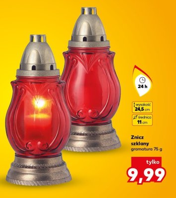 Znicz szklany 24 h promocja w Kaufland