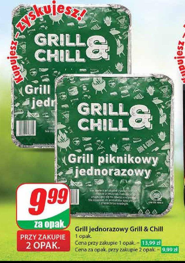 Grill jednorazowy Grill & chill promocja