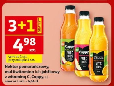 Nektar jabłkowy z witaminą C Cappy 1l promocja w Auchan