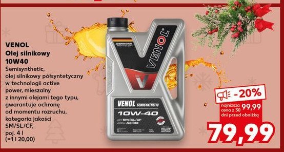 Olej 10w40 VENOL promocja