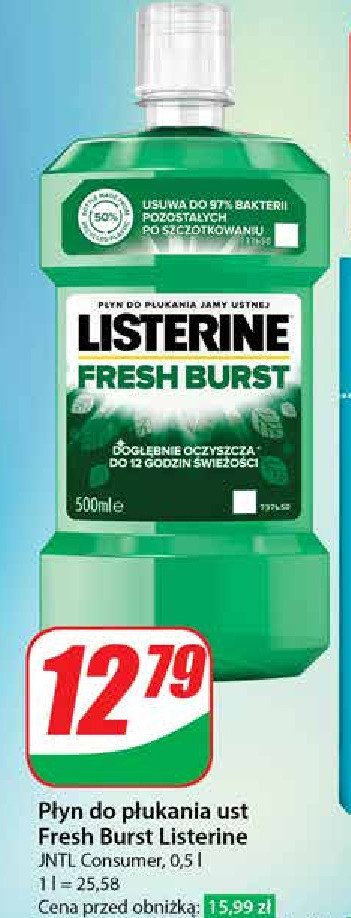 Płyn do płukania ust Listerine fresh burst promocja