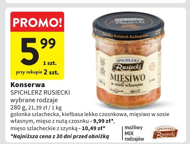 Mięso z czosnkiem Spichlerz rusiecki promocja