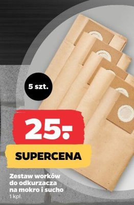 Zestaw worków do odkurzacza na mokro i sucho 5 szt. promocja w Netto