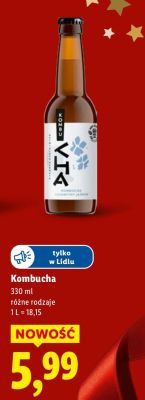 Napój kombucha 330 ml, różne rodzaje promocja w Lidl