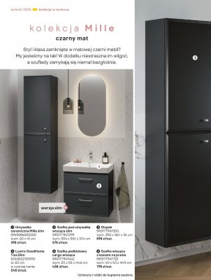 Szafka pod umywalkę wisząca slim promocja w Castorama