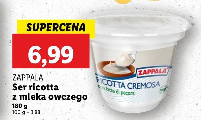 Ser ricotta z mleka owczego ZAPPALA promocja